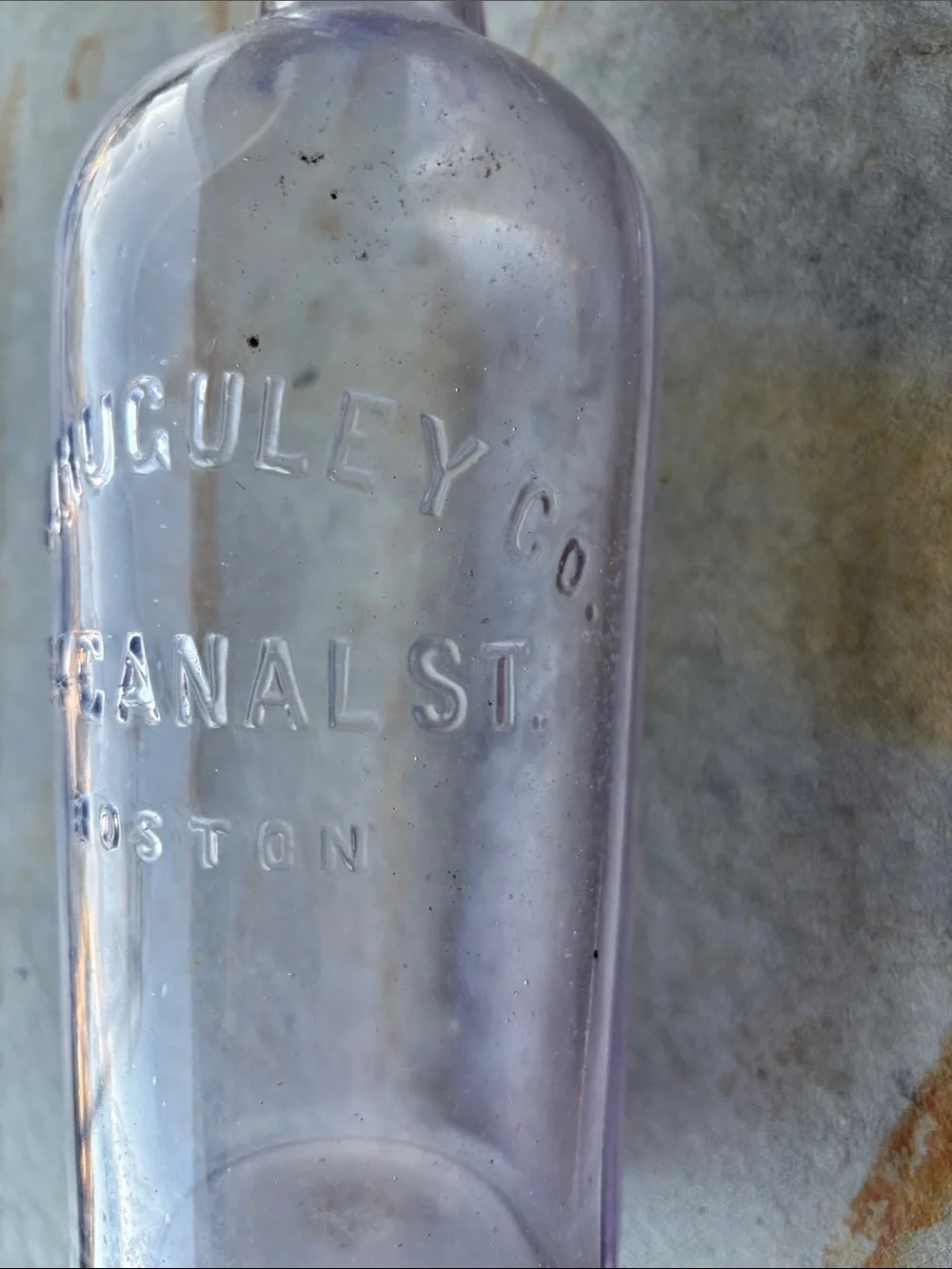 Antique H.W. Huguley Co., 134 Canal St., Boston Whiskey Pre-Prohibition bottle